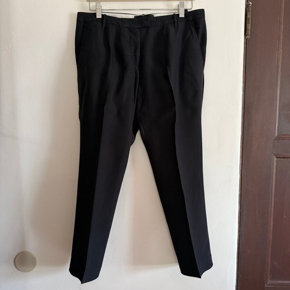 Y2K Vintage ISABEL MARANT Black Linen Blend Tapered Cigarette leg Trousers 42 12
